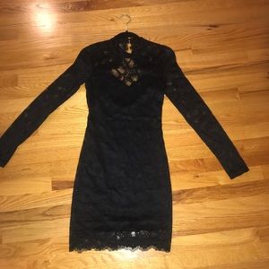 Black Lace Bodycon Dress